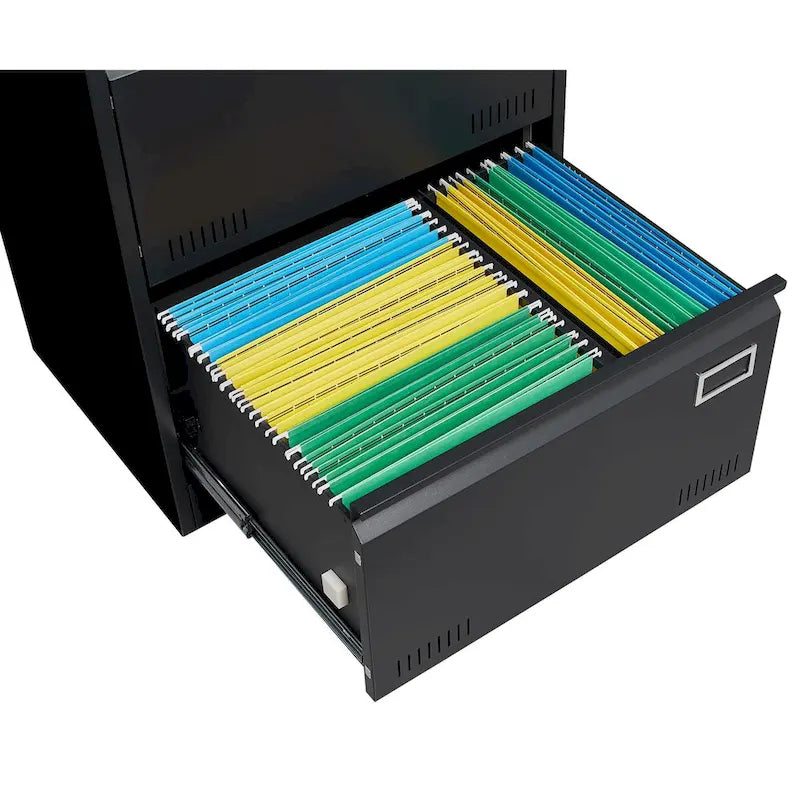 Archivador lateral de 3 cajones, archivadores metálicos con cerradura de tres cajones, archivador de oficina con cajones con cerradura