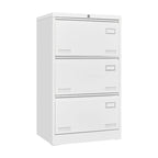 Archivador lateral de 3 cajones, archivadores metálicos con cerradura de tres cajones, archivador de oficina con cajones con cerradura