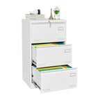 Archivador lateral de 3 cajones, archivadores metálicos con cerradura de tres cajones, archivador de oficina con cajones con cerradura