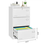 Archivador lateral de 3 cajones, archivadores metálicos con cerradura de tres cajones, archivador de oficina con cajones con cerradura