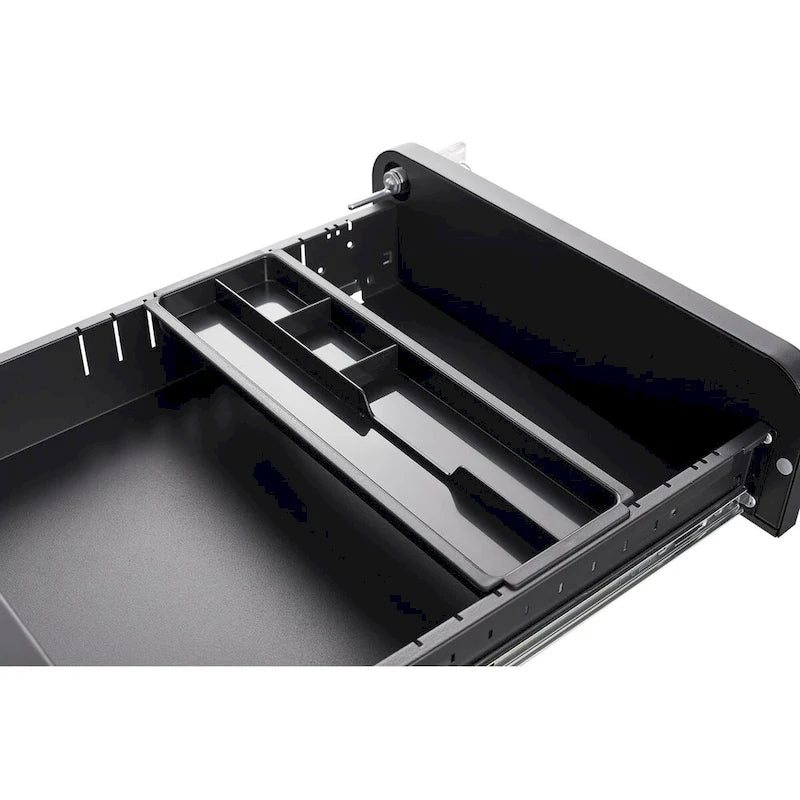 Archivador móvil de 3 cajones, archivador versátil, diseño de 5 ruedas antivuelco, acero laminado en frío, impermeable, a prueba de humedad, negro