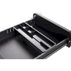 Archivador móvil de 3 cajones, archivador versátil, diseño de 5 ruedas antivuelco, acero laminado en frío, impermeable, a prueba de humedad, negro