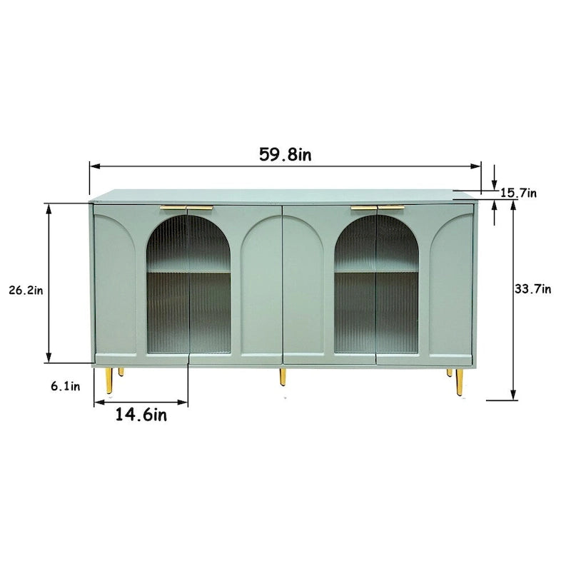 Mueble Auxiliar con Acabado Lacado, Aparador Buffet