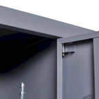 Taquillas metálicas de 5 puertas y 167.6 cm de altura con cerradura para empleados, armario taquilla para gimnasio, oficina, escuela, garaje, gris
