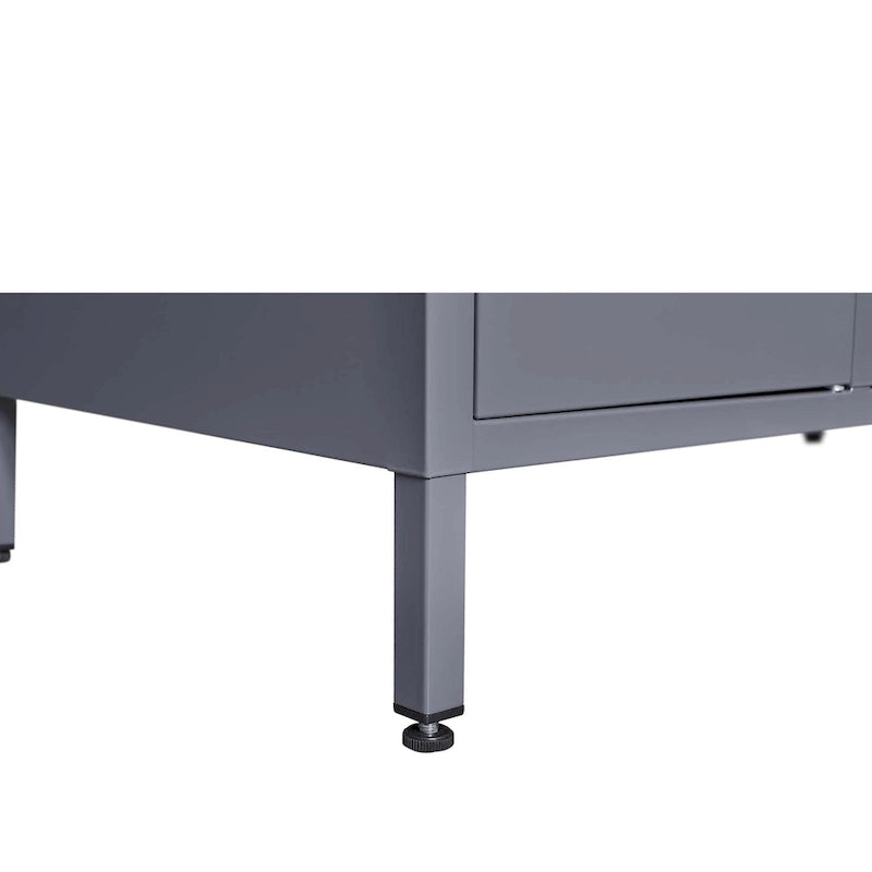 Taquillas metálicas de 5 puertas y 167.6 cm de altura con cerradura para empleados, armario taquilla para gimnasio, oficina, escuela, garaje, gris